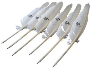 Schreibfedern Hochzeit Gastgeschenk